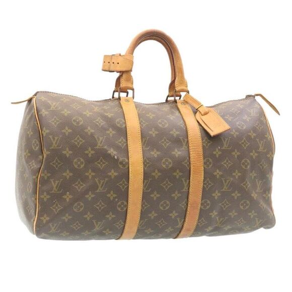 LOUIS VUITTON Monogram Keepall 45 Boston Bag Vintage - Picture 1 of 15